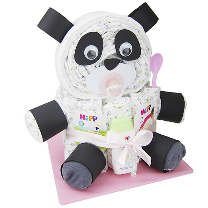 Babylätzchen & Babysocken Wer braucht schon Superhelden wenn man so coole Eltern hat Trend Mama Windeltorte Junge Panda Style 