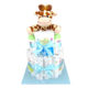 Blaue Windeltorte Giraffe für Jungen